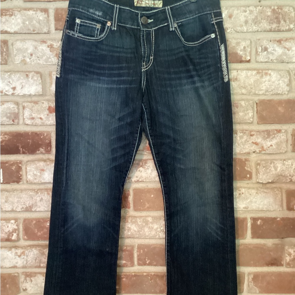 BKE Blue Culture Cropped Jeans Size 30 - Picture 3 of 5